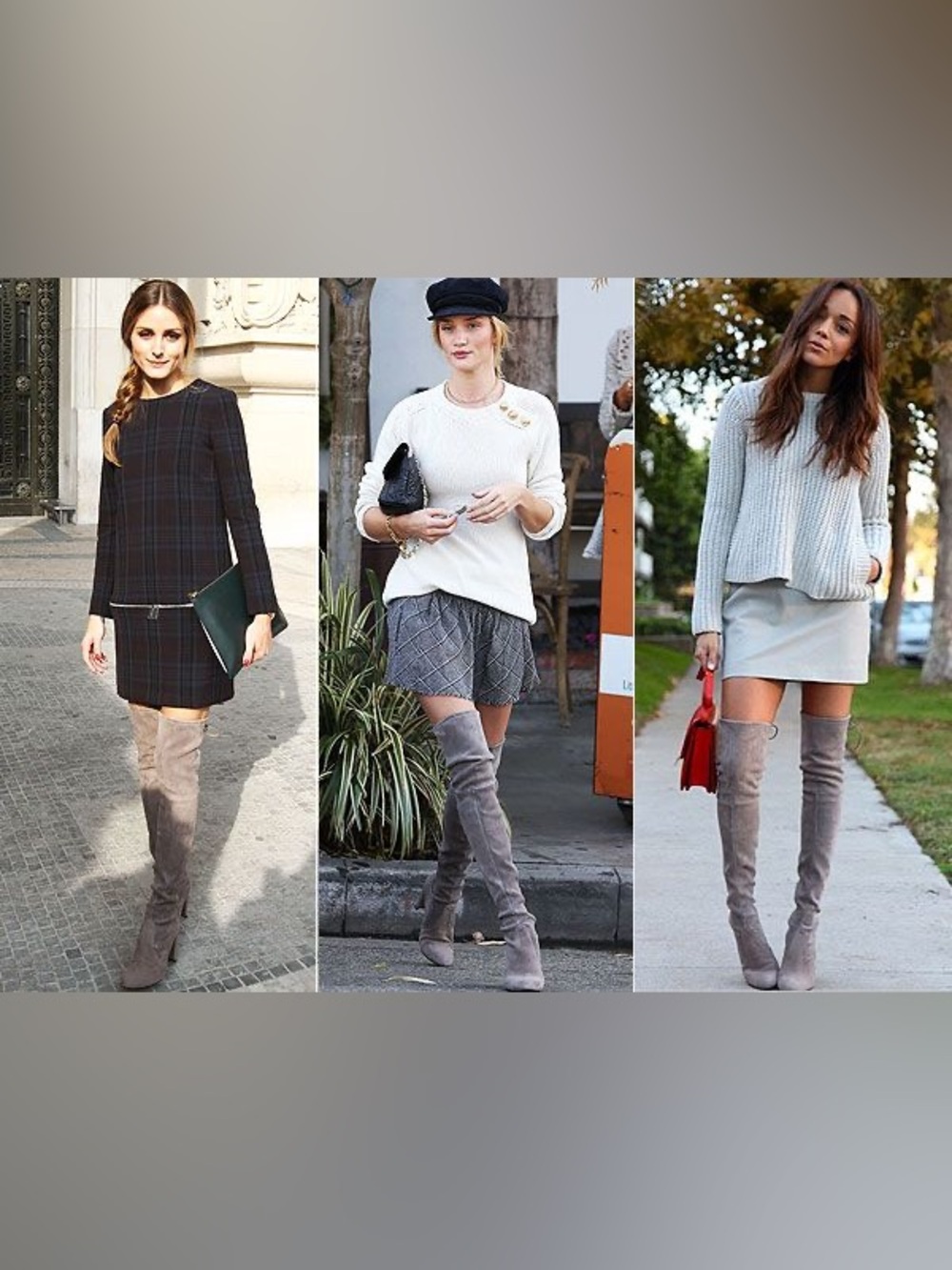 Stuart Weitzman Slate Grey Suede Highland Over The Knee Stretch Thigh High Boots